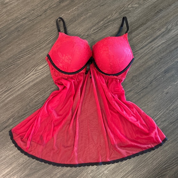 LaSenza Push Up Red Babydoll XL - Picture 1 of 4